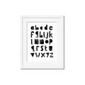 Picture of Black Letter Alphabet _GroupedProduct_Rectangle_Portrait_Mini_ _GroupedProduct_Rectangle_Portrait_Framed_Matted_