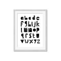 Picture of Black Letter Alphabet _GroupedProduct_Rectangle_Portrait_Mini_ _GroupedProduct_Rectangle_Portrait_Framed_Matted_