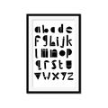 Picture of Black Letter Alphabet _GroupedProduct_Rectangle_Portrait_Mini_ _GroupedProduct_Rectangle_Portrait_Framed_Matted_