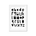 Picture of Black Letter Alphabet _GroupedProduct_Rectangle_Portrait_Mini_ _GroupedProduct_Rectangle_Portrait_Framed_Matted_