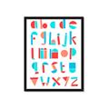 Picture of Multi Color Block Alphabet _GroupedProduct_Rectangle_Portrait_Mini_ _GroupedProduct_Rectangle_Portrait_Framed_Matted_