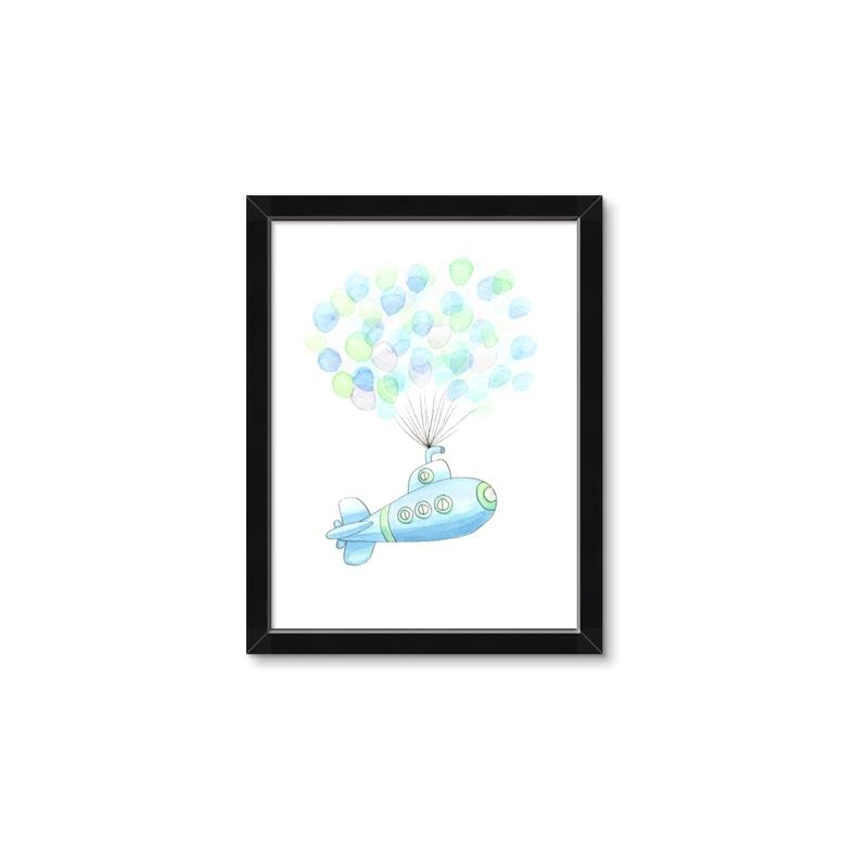 Picture of Balloon Plane _GroupedProduct_Rectangle_Portrait_Mini_ _GroupedProduct_Rectangle_Portrait_Framed_Matted_