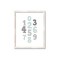 Picture of Mint Numbers _GroupedProduct_Rectangle_Portrait_Mini_ _GroupedProduct_Rectangle_Portrait_Framed_Matted_