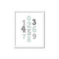 Picture of Mint Numbers _GroupedProduct_Rectangle_Portrait_Mini_ _GroupedProduct_Rectangle_Portrait_Framed_Matted_