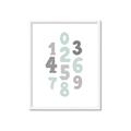 Picture of Mint Numbers _GroupedProduct_Rectangle_Portrait_Mini_ _GroupedProduct_Rectangle_Portrait_Framed_Matted_