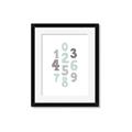 Picture of Mint Numbers _GroupedProduct_Rectangle_Portrait_Mini_ _GroupedProduct_Rectangle_Portrait_Framed_Matted_