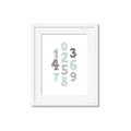 Picture of Mint Numbers _GroupedProduct_Rectangle_Portrait_Mini_ _GroupedProduct_Rectangle_Portrait_Framed_Matted_
