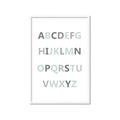 Picture of Mint Alphabet I _GroupedProduct_Rectangle_Portrait_Mini_ _GroupedProduct_Rectangle_Portrait_Framed_Matted_