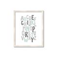 Picture of Mint Alphabet II _GroupedProduct_Rectangle_Portrait_Mini_ _GroupedProduct_Rectangle_Portrait_Framed_Matted_