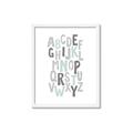 Picture of Mint Alphabet II _GroupedProduct_Rectangle_Portrait_Mini_ _GroupedProduct_Rectangle_Portrait_Framed_Matted_
