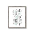 Picture of Mint Alphabet II _GroupedProduct_Rectangle_Portrait_Mini_ _GroupedProduct_Rectangle_Portrait_Framed_Matted_