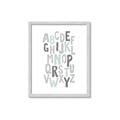Picture of Mint Alphabet II _GroupedProduct_Rectangle_Portrait_Mini_ _GroupedProduct_Rectangle_Portrait_Framed_Matted_