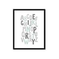 Picture of Mint Alphabet II _GroupedProduct_Rectangle_Portrait_Mini_ _GroupedProduct_Rectangle_Portrait_Framed_Matted_