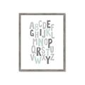 Picture of Mint Alphabet II _GroupedProduct_Rectangle_Portrait_Mini_ _GroupedProduct_Rectangle_Portrait_Framed_Matted_
