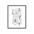 Picture of Mint Alphabet II _GroupedProduct_Rectangle_Portrait_Mini_ _GroupedProduct_Rectangle_Portrait_Framed_Matted_