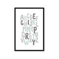 Picture of Mint Alphabet II _GroupedProduct_Rectangle_Portrait_Mini_ _GroupedProduct_Rectangle_Portrait_Framed_Matted_