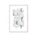 Picture of Mint Alphabet II _GroupedProduct_Rectangle_Portrait_Mini_ _GroupedProduct_Rectangle_Portrait_Framed_Matted_