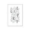 Picture of Mint Alphabet II _GroupedProduct_Rectangle_Portrait_Mini_ _GroupedProduct_Rectangle_Portrait_Framed_Matted_