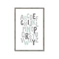 Picture of Mint Alphabet II _GroupedProduct_Rectangle_Portrait_Mini_ _GroupedProduct_Rectangle_Portrait_Framed_Matted_