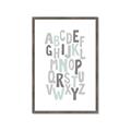 Picture of Mint Alphabet II _GroupedProduct_Rectangle_Portrait_Mini_ _GroupedProduct_Rectangle_Portrait_Framed_Matted_