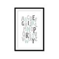 Picture of Mint Alphabet II _GroupedProduct_Rectangle_Portrait_Mini_ _GroupedProduct_Rectangle_Portrait_Framed_Matted_