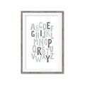 Picture of Mint Alphabet II _GroupedProduct_Rectangle_Portrait_Mini_ _GroupedProduct_Rectangle_Portrait_Framed_Matted_