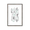 Picture of Mint Alphabet II _GroupedProduct_Rectangle_Portrait_Mini_ _GroupedProduct_Rectangle_Portrait_Framed_Matted_