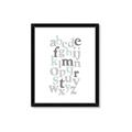 Picture of Mint Alphabet III _GroupedProduct_Rectangle_Portrait_Mini_ _GroupedProduct_Rectangle_Portrait_Framed_Matted_