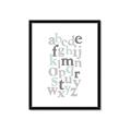 Picture of Mint Alphabet III _GroupedProduct_Rectangle_Portrait_Mini_ _GroupedProduct_Rectangle_Portrait_Framed_Matted_