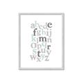 Picture of Mint Alphabet III _GroupedProduct_Rectangle_Portrait_Mini_ _GroupedProduct_Rectangle_Portrait_Framed_Matted_