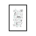 Picture of Mint Alphabet III _GroupedProduct_Rectangle_Portrait_Mini_ _GroupedProduct_Rectangle_Portrait_Framed_Matted_