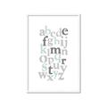 Picture of Mint Alphabet III _GroupedProduct_Rectangle_Portrait_Mini_ _GroupedProduct_Rectangle_Portrait_Framed_Matted_