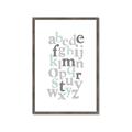 Picture of Mint Alphabet III _GroupedProduct_Rectangle_Portrait_Mini_ _GroupedProduct_Rectangle_Portrait_Framed_Matted_
