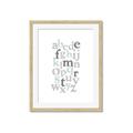 Picture of Mint Alphabet III _GroupedProduct_Rectangle_Portrait_Mini_ _GroupedProduct_Rectangle_Portrait_Framed_Matted_