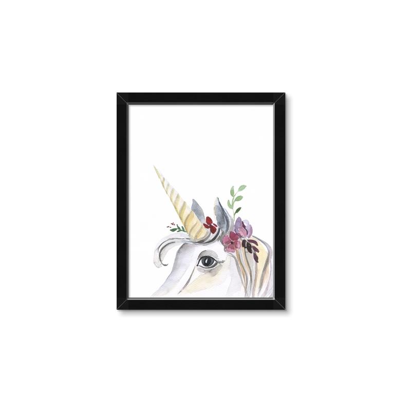 Picture of Flower Unicorn _GroupedProduct_Rectangle_Portrait_Mini_ _GroupedProduct_Rectangle_Portrait_Framed_Matted_