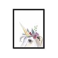 Picture of Flower Unicorn _GroupedProduct_Rectangle_Portrait_Mini_ _GroupedProduct_Rectangle_Portrait_Framed_Matted_