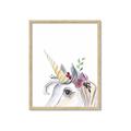 Picture of Flower Unicorn _GroupedProduct_Rectangle_Portrait_Mini_ _GroupedProduct_Rectangle_Portrait_Framed_Matted_