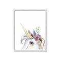 Picture of Flower Unicorn _GroupedProduct_Rectangle_Portrait_Mini_ _GroupedProduct_Rectangle_Portrait_Framed_Matted_