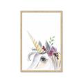 Picture of Flower Unicorn _GroupedProduct_Rectangle_Portrait_Mini_ _GroupedProduct_Rectangle_Portrait_Framed_Matted_