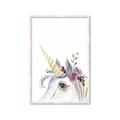 Picture of Flower Unicorn _GroupedProduct_Rectangle_Portrait_Mini_ _GroupedProduct_Rectangle_Portrait_Framed_Matted_