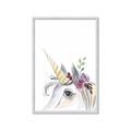 Picture of Flower Unicorn _GroupedProduct_Rectangle_Portrait_Mini_ _GroupedProduct_Rectangle_Portrait_Framed_Matted_