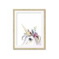Picture of Flower Unicorn _GroupedProduct_Rectangle_Portrait_Mini_ _GroupedProduct_Rectangle_Portrait_Framed_Matted_