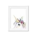 Picture of Flower Unicorn _GroupedProduct_Rectangle_Portrait_Mini_ _GroupedProduct_Rectangle_Portrait_Framed_Matted_