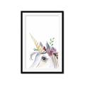 Picture of Flower Unicorn _GroupedProduct_Rectangle_Portrait_Mini_ _GroupedProduct_Rectangle_Portrait_Framed_Matted_