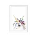 Picture of Flower Unicorn _GroupedProduct_Rectangle_Portrait_Mini_ _GroupedProduct_Rectangle_Portrait_Framed_Matted_