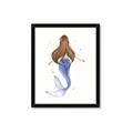 Picture of Brunette Mermaid _GroupedProduct_Rectangle_Portrait_Mini_ _GroupedProduct_Rectangle_Portrait_Framed_Matted_