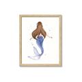 Picture of Brunette Mermaid _GroupedProduct_Rectangle_Portrait_Mini_ _GroupedProduct_Rectangle_Portrait_Framed_Matted_