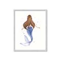 Picture of Brunette Mermaid _GroupedProduct_Rectangle_Portrait_Mini_ _GroupedProduct_Rectangle_Portrait_Framed_Matted_