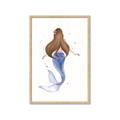 Picture of Brunette Mermaid _GroupedProduct_Rectangle_Portrait_Mini_ _GroupedProduct_Rectangle_Portrait_Framed_Matted_