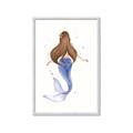 Picture of Brunette Mermaid _GroupedProduct_Rectangle_Portrait_Mini_ _GroupedProduct_Rectangle_Portrait_Framed_Matted_